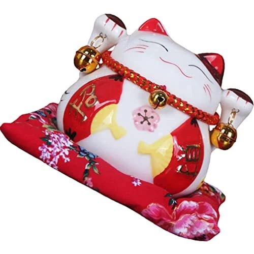 Gadpiparty Lucky Cat Piggy Bank Maneki Neko Coin Bank Ceramic Kitten Coin Ban...