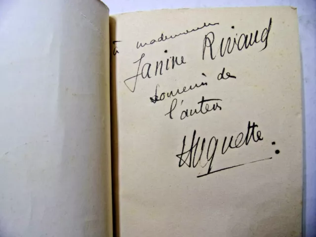 Envoi autographe Huguette Duflos. Heures d'actrices