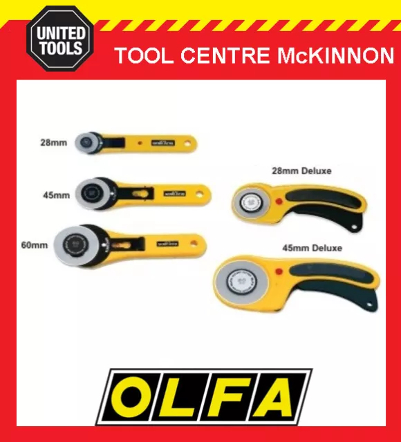 OLFA 28mm, 45mm & 60mm ROTARY CUTTER SEWING & QUILTING CRAFT CUTTERS