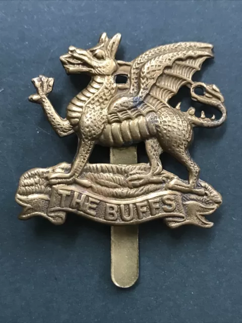 The Buffs East Kent Regiment Original British Army Cap Badge