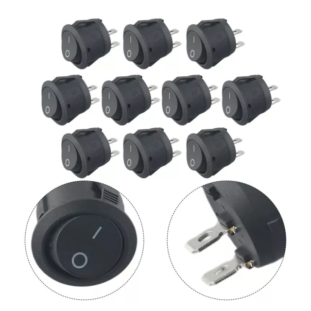 10PCS/12v Rond Interrupteur Sur/Off 2-Pin Spst Camping-Car Caravane Camping-Car