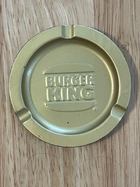 Vintage Burger King Metal Fast Food Restaurant Ashtray