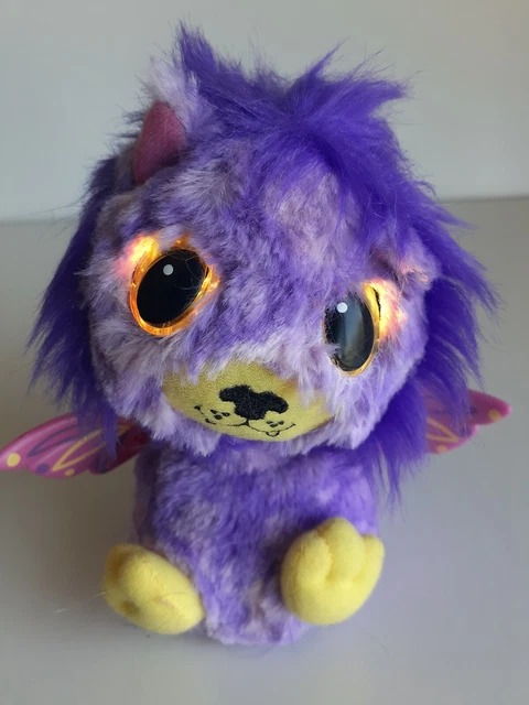 HATCHIMALS Purple & Yellow PEACAT Peacock Cat, Lights Up, Talks, Moves! Working!