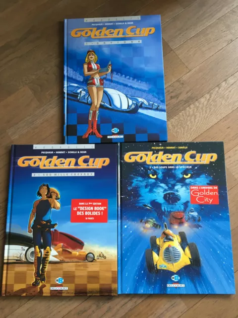 EO Golden Cup tomes 1, 2 et 3 - ex-libris - Henriet Pecqueur - Delcourt