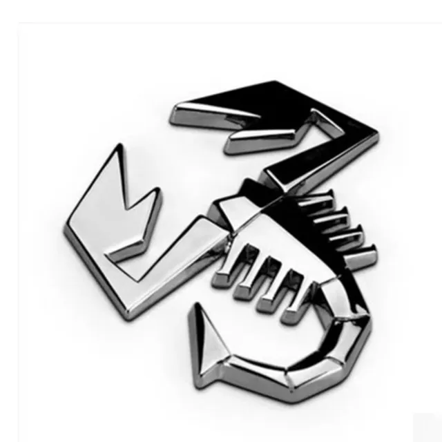 Hot New Silver Logo Decal Auto Decor Scorpion Car Sticker 3D Metal Badge Emblem