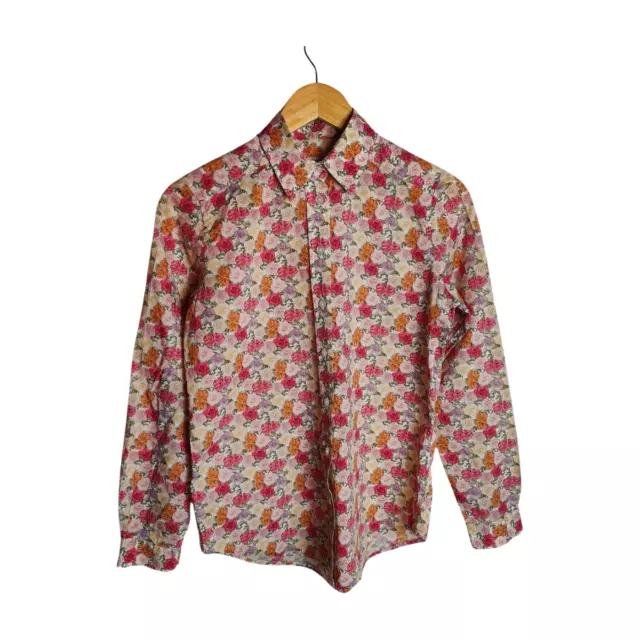 James Meade Limited Shirtmaker Shirt Women Size 10 Floral Pattern Long Sleeve