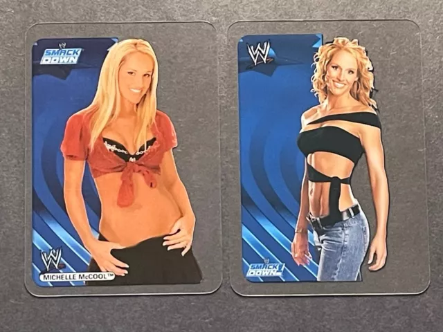 Michelle McCool 2005 2006 Italian Edibas Lamincards WWE Acetate Lot (2)