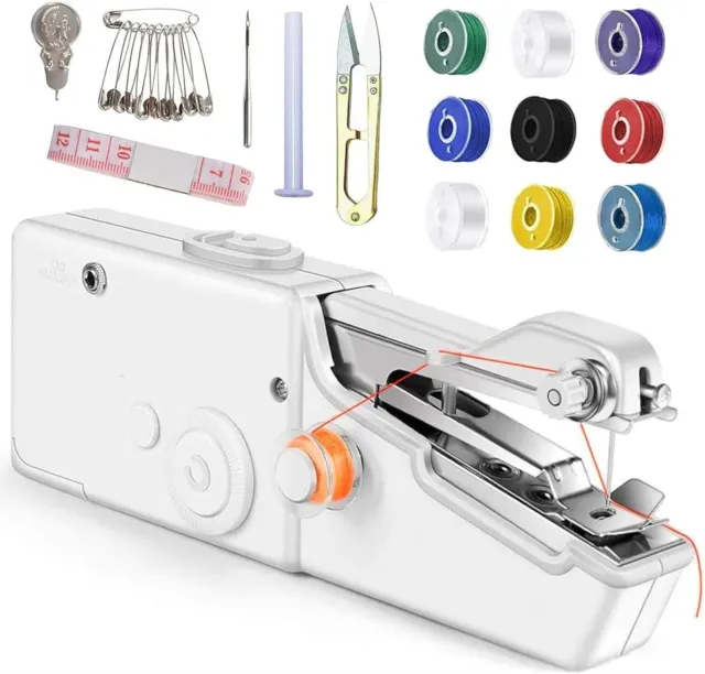 Mini Handheld Cordless Sewing Machine Hand Held Thread Stitch Clothes Portable