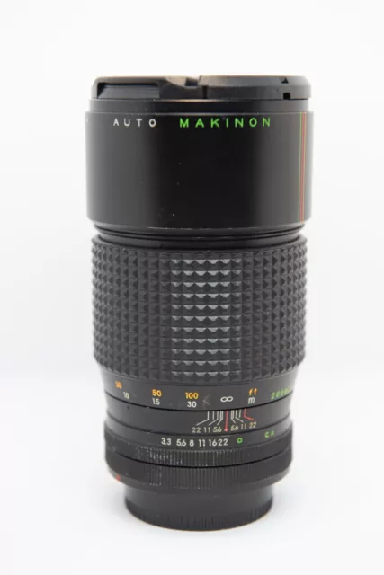 Tele-Objectif Fixe MAKINON Auto MC 200mm f/3,3 (monture CANON FD) MF Prime Lens