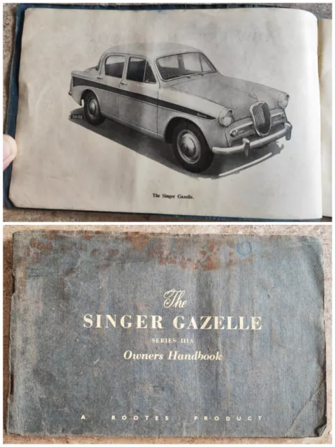 Singer Gazelle Series IIIA - Owners Handbook Issued 1959