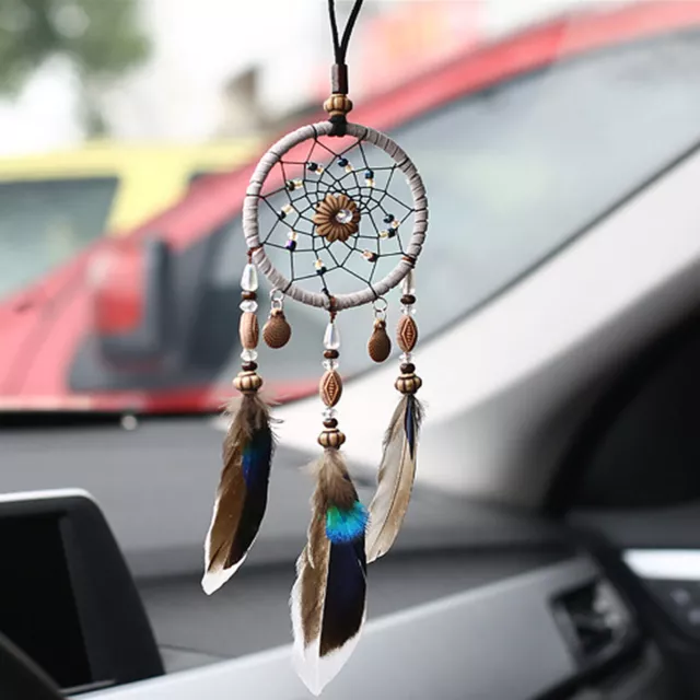 Traumfänger mit Federn Dreamcatcher Schlafzimmer Kinderzimmer Auto Deko Boho