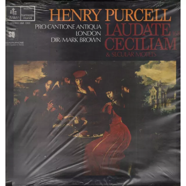 Purcell, Pro Cantione Antiqua LP Vinyle Laudate Ceciliam Et Laïque Motets Exp