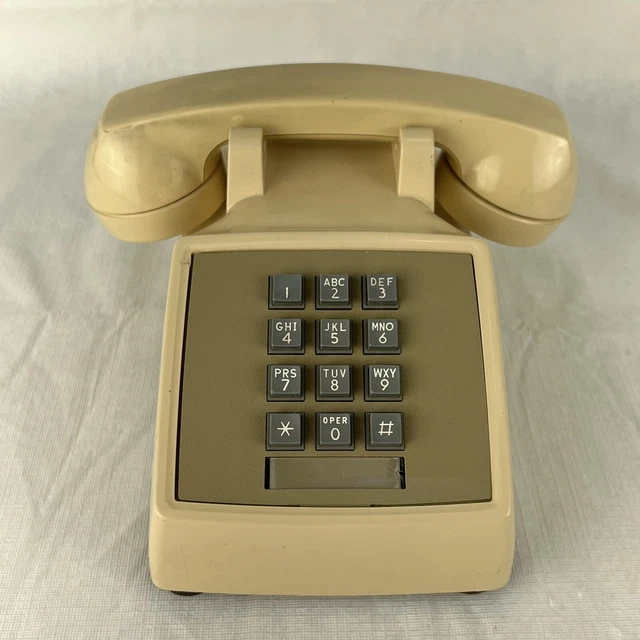 WESTERN ELECTRIC 2500MMG AT&T Push Button Phone Vintage Beige Untested
