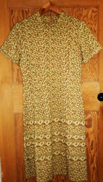 AUTHENTIC VINTAGE RETRO 1960's LADIES PRIDE PARTY HIPPIE STRETCH DRESS SIZE 12