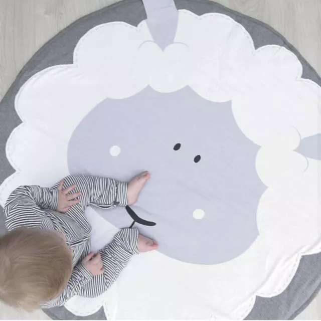 Baby Crawling Rug Kids Children Game Play Mat Soft Cotton Sheep Carpet Blanket