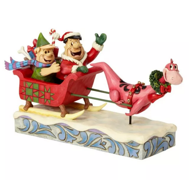 Jim Shore 4058331 FAMILIE FEUERSTEIN Christmas Skulptur "Flinstones Sleigh Ride"