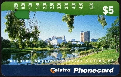 ✨1996 | Australia Telstra Cityscape Skylines N955732 | $5 phonecard | VGC✨