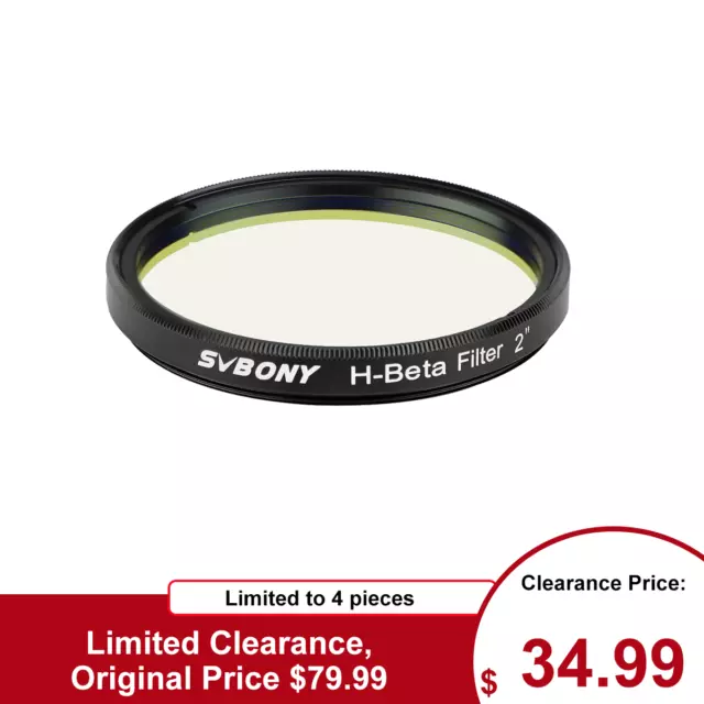 SVBONY 2" Eyepiece H-Beta 25nm Filter Visual Nebulosity Telescope Filters Nebula