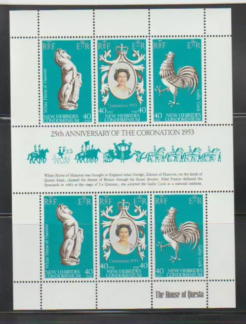 New Hebrides British Stamps 1978 Anniversary Coronation Qeii Ss Mnh- Misc1068