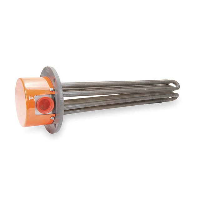 TEMPCO TFP02657 Flanged Immersion Heater,21-9/16 In. L