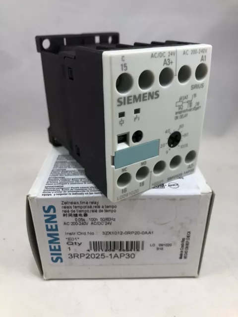 NEW Siemens Sirius 3RP2025-1AP30 Solid State Time Relay 3