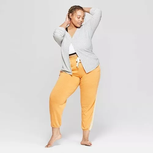Colsie Women's Cozy Lounge Jogger Pajama Pants (Charcoal, 1X) at
