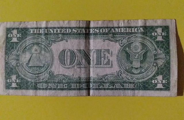 Series 1935 E One Dollar Silver Certificate Blue Seal & Without In God We Trust
