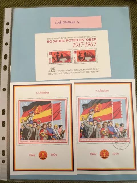 Deutschland  DDR Briefmarken Kollektion Blöcke DDR stamps souvenir Lot 261022 A