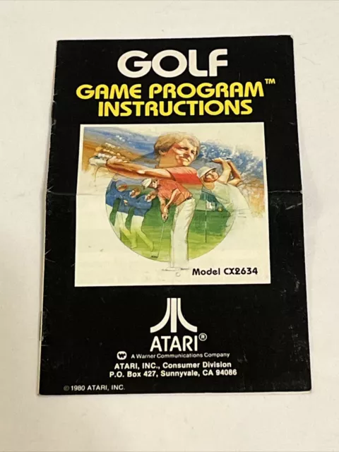 Atari 2600 Golf Game Manual Only