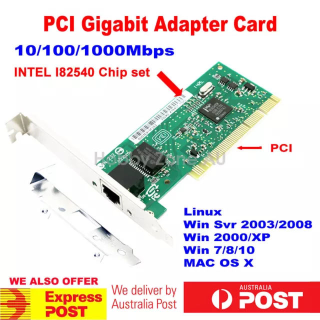 PCI PCI-E Gigabit Ethernet Network Card RJ45 1000Mbps Server Adapter Low Profile