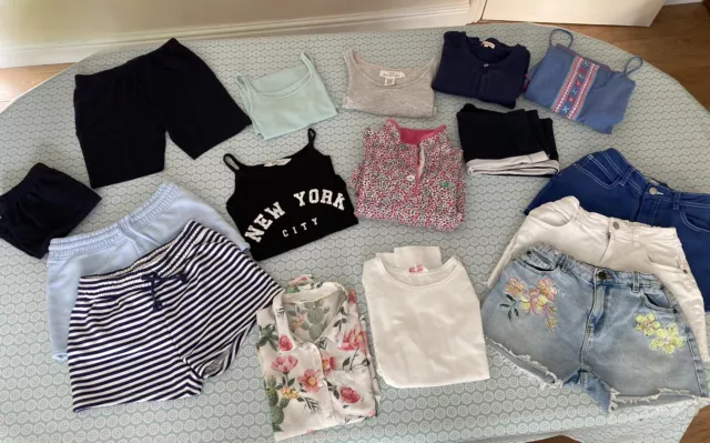 Girls Big Clothing Bundle Age 11-12 Joules Next Monsoon H &M Shorts Tops 16 Item