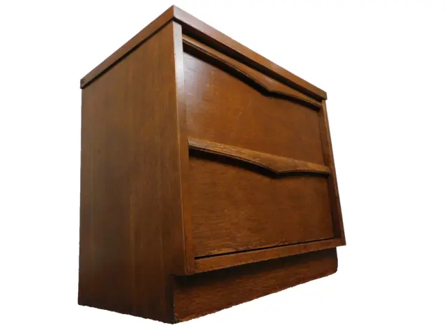 MCM Vintage Hidden 2 Big Drawers Wet Bar Nightstand Dresser Chest Side Table