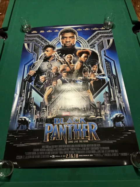 BLACK PANTHER MOVIE POSTER 2 Sided ORIGINAL INTL FINAL 27x40 CHADWICK BOSEMAN