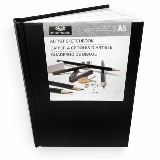 Mont Marte Carnet De Dessin A5 – 80 Feuilles 110 G/m² – Papier Haute Qualité Pour Croquis Et Dessins