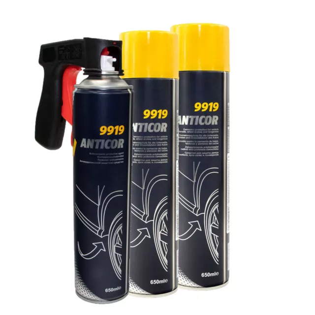 Protection Anti-encastrement 3 X 650 ML Soubassement Spray Mannol Avec Pistolet