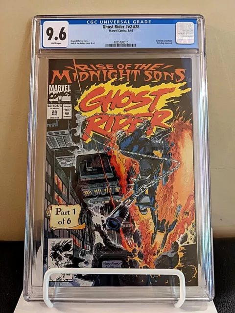 Ghost Rider #28 CGC 9.6 NM+ 1st Midnight Sons 1992 White Pages First Lilith🔥