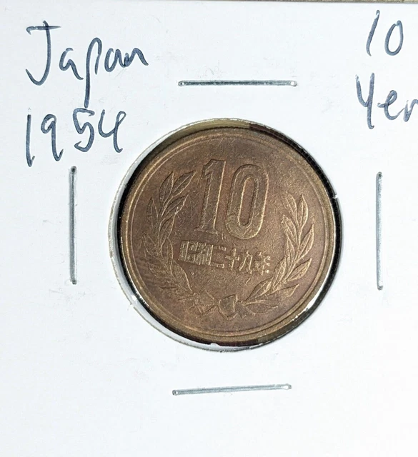 10 Yen Japan 1954 - Japanese Coin World Coins