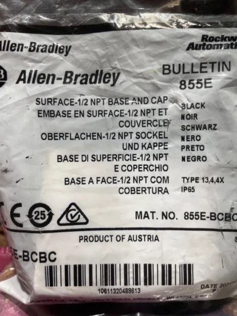 Brand New Allen-Bradley 855E-BCBC Base and Cap stacklight termination