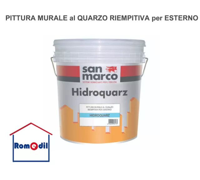 Hidroquarz Pittura Al Quarzo Per Esterni Bianca Bianco 1 Kg 5 Kg 25 Kg San Marco