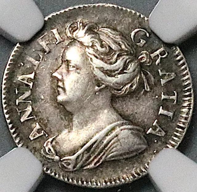 1706 NGC AU 55 Anne 2 Pence Great Britain 1/2 Groat Coin POP 1/1 (24031604C)