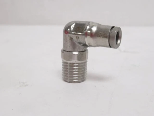 192017 New-No Box; Parker 3889-06-14_ Air Elbow SS-303/316L; 90Deg 1/4PTC x 1/4N