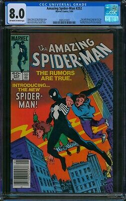 Amazing Spider-Man #252 🌟 CGC 8.0 NEWSSTAND 🌟 1st Black Costume! Comic 1984