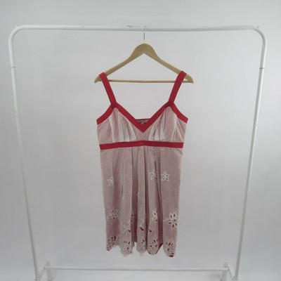 Paul & Joe Sister Dress UK 14 Ladies Red White Sundress Holiday Summer Designer