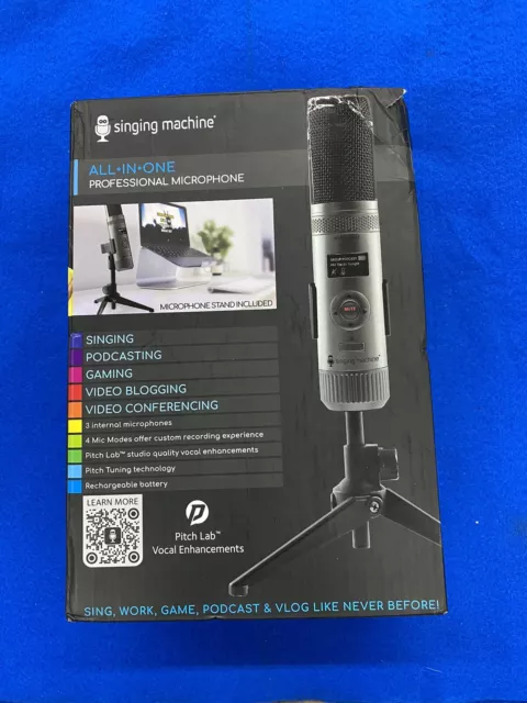 The Singing Machine All-In-One Microphone, Black, SMM2097