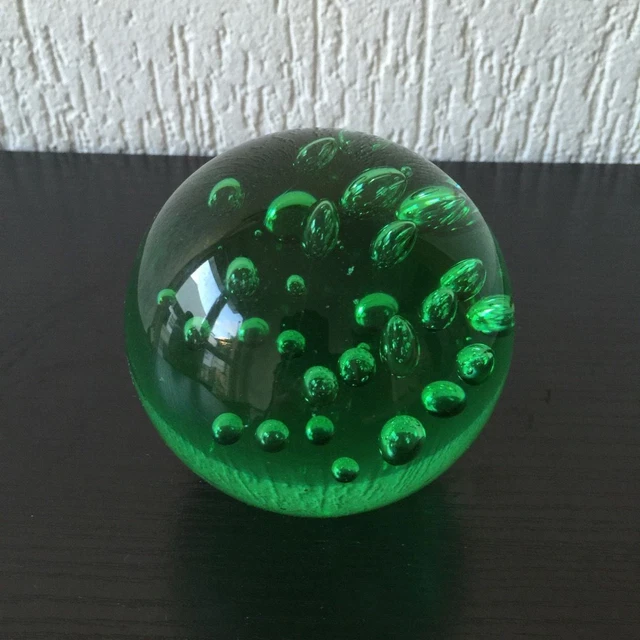 Lampada saturno idea regalo sfera 3d di cristallo base legno