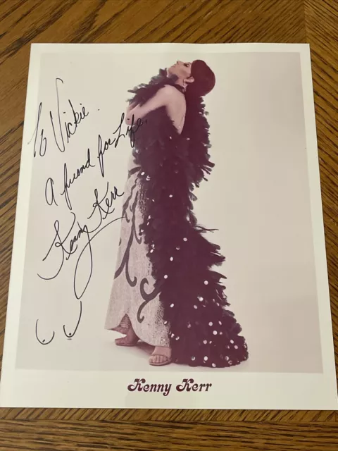 Kenny Kerr Press Photo Signed Risqué Drawing Burlesque Crossdressing 1980s