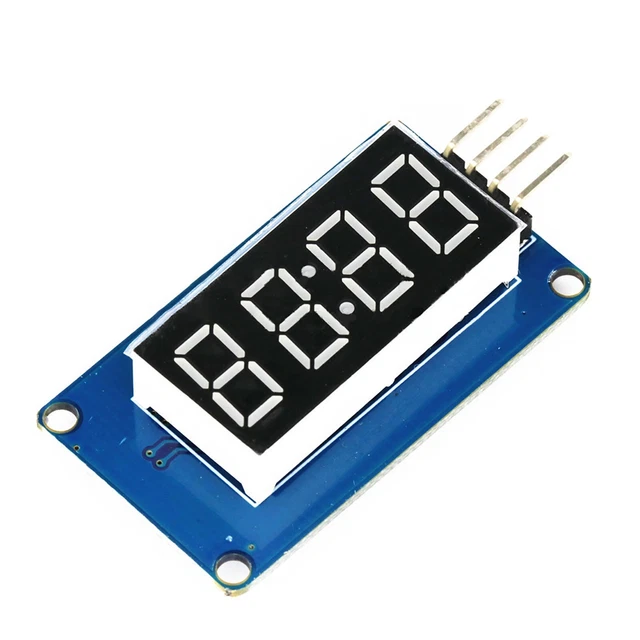 Bright LED Digital Tube Display TM1637 Controlled Clock Accessory Module