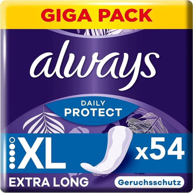 Always Dailies Slipeinlagen Damen Extra Long Daily Protect 54 Einlagen Giga Pack