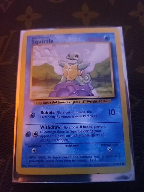 1st edition squirtle pokemon card first Pokemon Card Squirtle Base Set 63/102 German SHPNPokestore You will receive the 1st Edition version of this card. Pokemon Card 1st Edition Squirtle