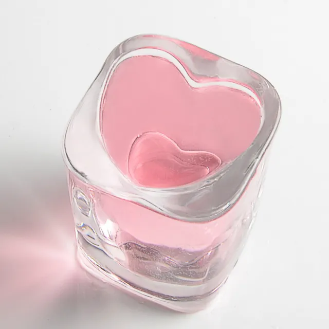 Love Heart Shaped Glasses Liquor Mug Cup Barwhisky Cocktails Wine Water MAW